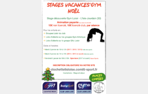 Stages Vacances' Gym - Noël