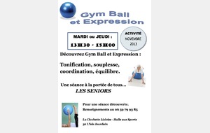 SENIORS : Gym Ball et Expression