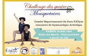 Challenge des quatre Mousquetaires - samedi 28 mai 2016