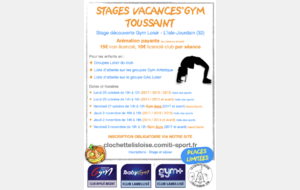 Stages Gym Loisir - Vacances d'automne